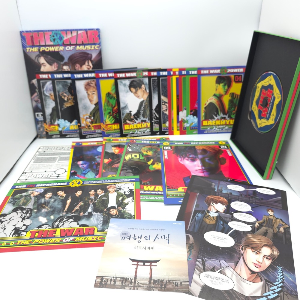EXO The War The Power of Music 4th Album Repackage CD Korean Ver Graphic Cards